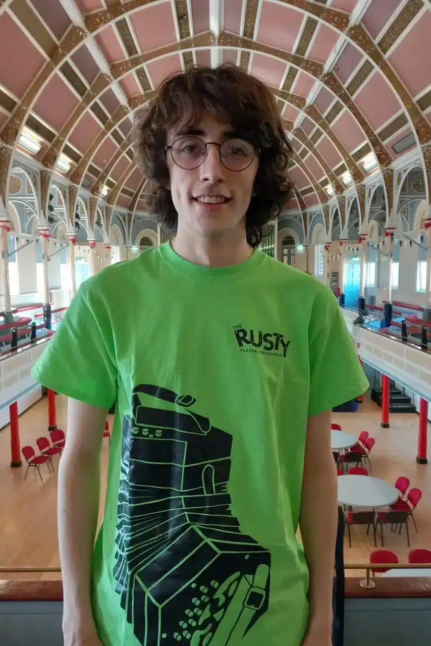 BARRY ISLAND: The Rusty Player's Orchestra Barry Island - Percussion Performance T-Shirt