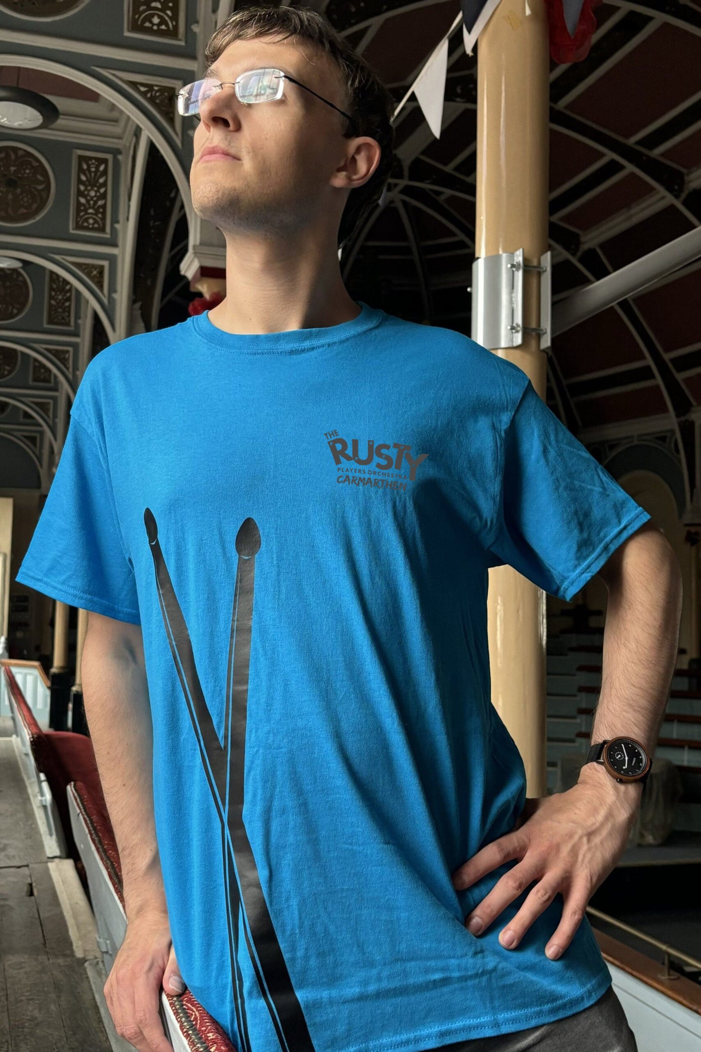 CARMARTHEN: The Rusty Player's Orchestra Carmarthen - Percussion Performance T-Shirt